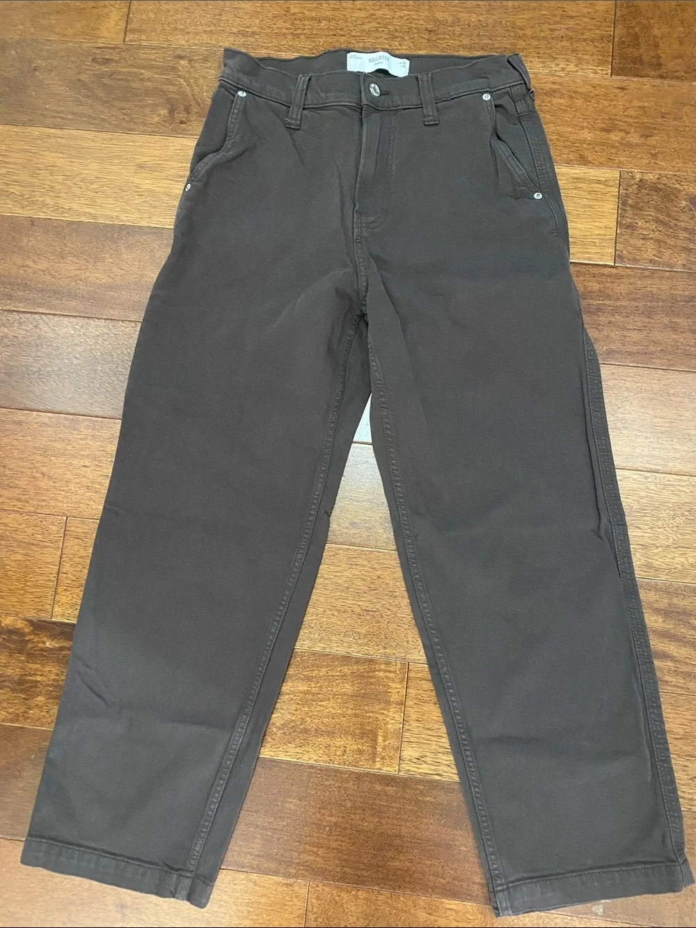 Hollister Men's Cargo Pants - Dark Chocolate Brown